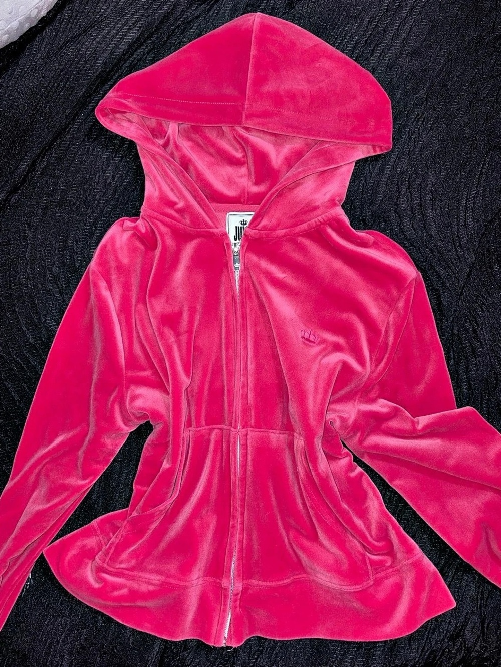 Juicy Couture Pink Velour Tracksuit Set Hoodie Size Large